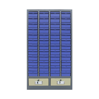 臻远 ZYLJG-W80 48抽蓝色无门加二斗中号零件收纳柜 ZYLJG-W80 W600*D220*H1080mm 深棕色