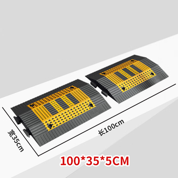 橡塑目字减速带 1000*350*50mm 黄黑 约12kg 承重50吨以上