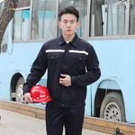 佰益 BY-DF-6013M 春秋防酸碱服套装 3XL/185 藏青色