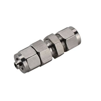 谦华智科 304不锈钢穿板隔板锁母式等径快拧直通接头 PM10X6.5 外径10mm*内径6.5mm 0~PN26