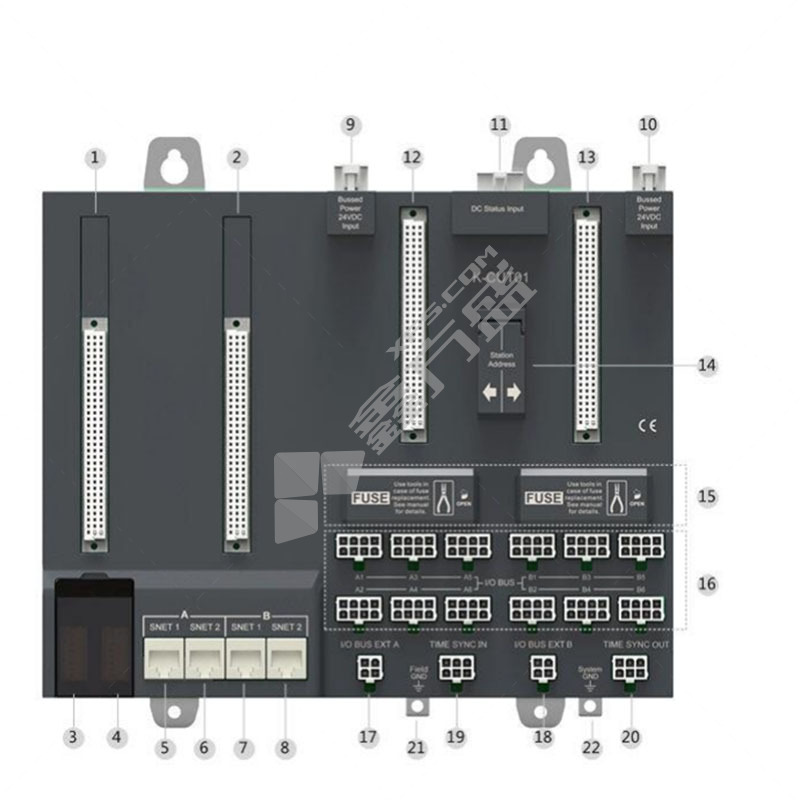 和利时 K系列 4槽主控制器背板模块 K-CUT01 24V