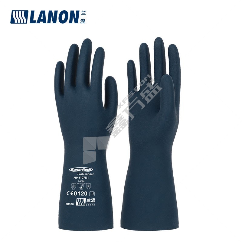 兰浪 SR300 氯丁橡胶手套 L 摩洛哥蓝