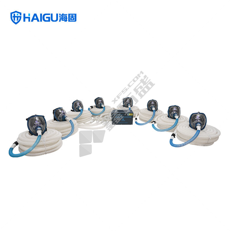 海固 彩屏智能型八人全面罩电动送风式长管呼吸器 HG-DHZK20AH6.0A Q8全面罩八人