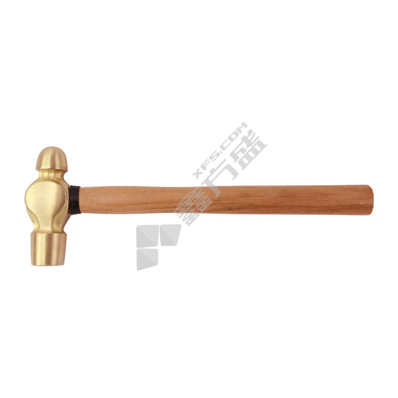 渤防 木柄防爆圆头锤 铍青铜 1178A-002BE 0.34kg(0.75P) 280mm