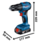 博世 GSB 185-LI 1B 冲击钻 GSB 185-LI 1B 12V 2.0Ah 0~1900rpm