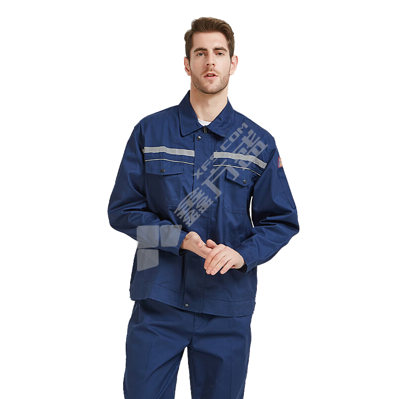 佰益 6053防静电服春秋套装 5XL 195cm 石油蓝 6053