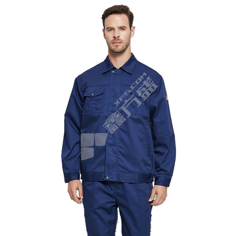 佰益 6010防静电服春秋套装 S 160cm 深蓝色 6010