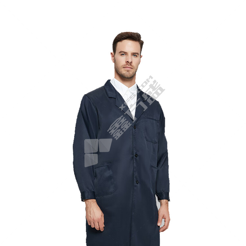 佰益 1201防酸碱防静电大褂 2XL 190cm 藏青色 1201