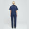 佰益 6005 夏季防静电服短袖套装 2XL 180cm 石油蓝