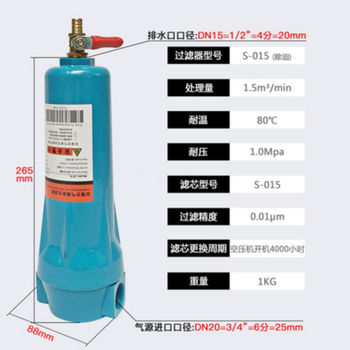 QPSC级长款精密过滤器 S-015 DN20(6分) DN15=4分