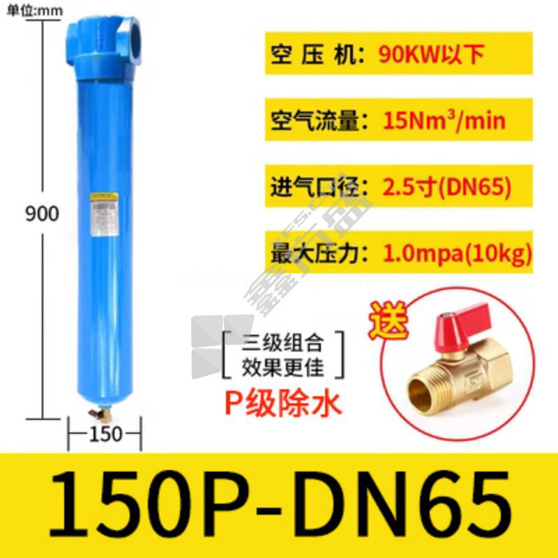 QPSC级精密过滤器 150P-DN65 DN65(2.5寸) DN15=4分