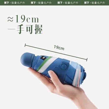 蕉下 口袋系列 灰穹 帽野黑胶五折伞 48cm 6骨 灰穹 口袋系列