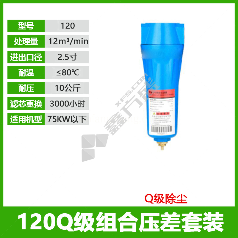 120Q级90cm精密过滤器除尘单联件 120Q+压差 DN65 DN15=4分