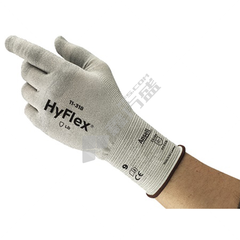 安思尔 针织弹性针织袖口灰色手套 7码 灰色 11318070