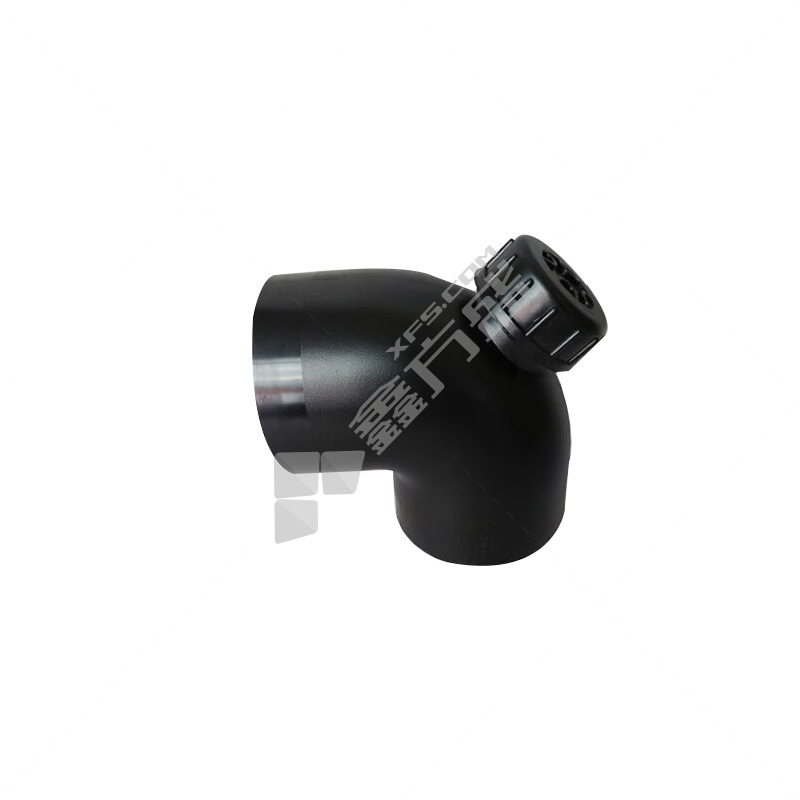 高通 HDPE虹吸同层排水弯头90°带口 200 黑色