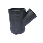 高通 HDPE虹吸同层排水斜三通 电熔 50*50 黑色