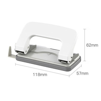 齐心 B2911 可打φ6mm10页双孔打孔机 2孔 118*57*62mm 白色  B2911