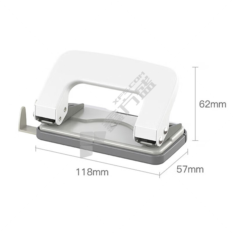 齐心 B2911 可打φ6mm10页双孔打孔机 2孔 118*57*62mm 白色  B2911