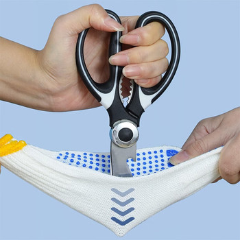 赫力斯 点胶防滑耐磨线手套 10针 650g 白线蓝胶 12副/包