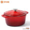 司顿 STH2211ZT-24R 中国红珐琅汤锅 STH2211ZT-24R 24*11.5cm