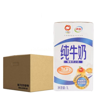 伊利 全脂纯牛奶餐饮装 1L/纯牛奶/1L*12盒