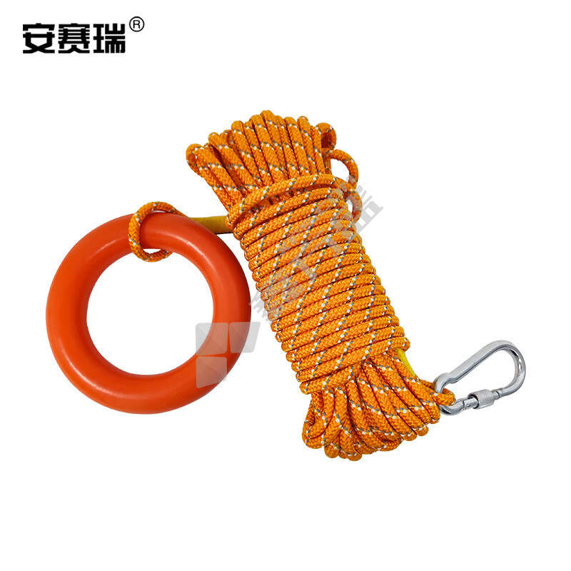 安赛瑞 310108  黄色防汛救援水上漂浮救生绳 直径8mm*长度30m