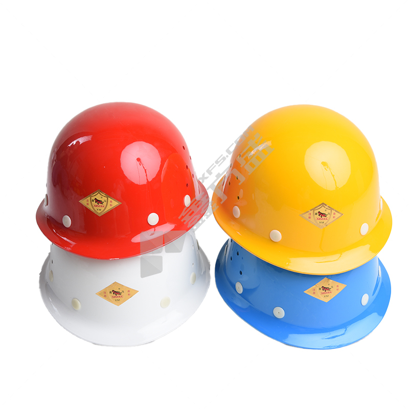 鑫马 XM-001型 按键式圆顶透气安全帽 XM-001型 白色 