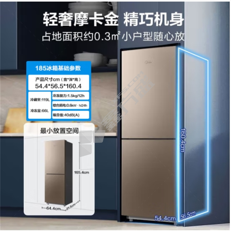 霜迷你小冰箱 BCD-185WM(E)双系统