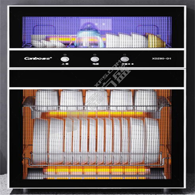消毒柜家用不锈钢小型立式 80L三层收纳消毒碗柜XDZ80-D1