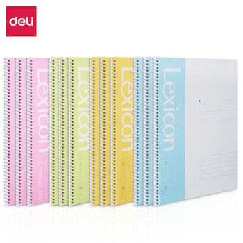 得力螺旋本螺旋本笔记本 7682 A5/50页 混色