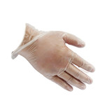 代尔塔 带粉乙烯基一次性手套201371 8码 透明 201371