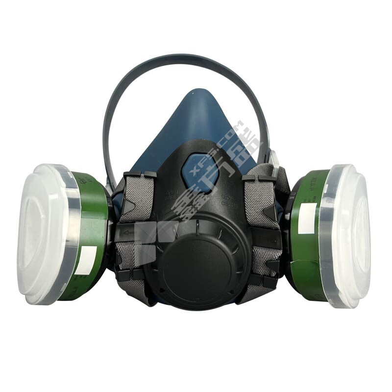 耐呗斯 8201TNK硅胶双滤盒防尘及防氨气体半面罩四件套 面罩主体+防氨气滤毒盒+滤棉+T形滤棉盖 8201TNK