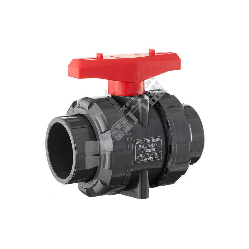 三厘SANKING UPVC工业双活接翻板式止回阀EPDM 1" 灰色