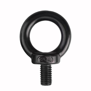 PPU/品尔优 304黑色不锈钢吊环螺钉 螺杆长度20mm 1t M16