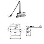 顶固 闭门器 不定位 24KG-45KG 850mm CMB1072-SA