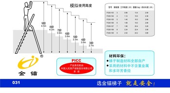 金锚 工作梯 FO25-103 2.7m 260kg 3个