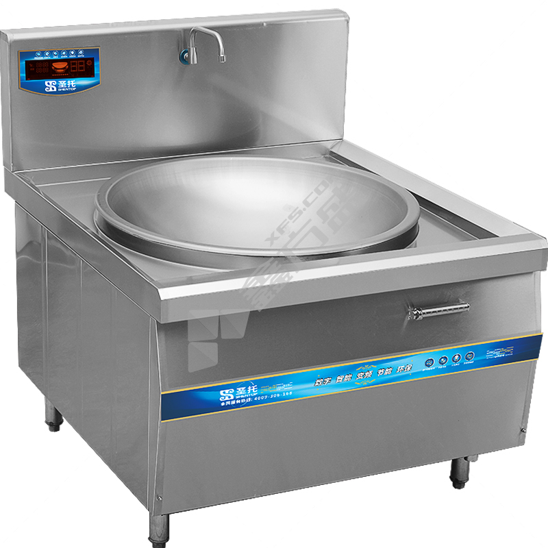 圣托 1m宽单头电磁大锅灶 20kW 380V 201不锈钢 STC-A1000
