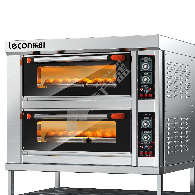 乐创 二层四盘旋钮式蛋糕面包烘焙电烤箱 13200W 266L LC-J-DK40