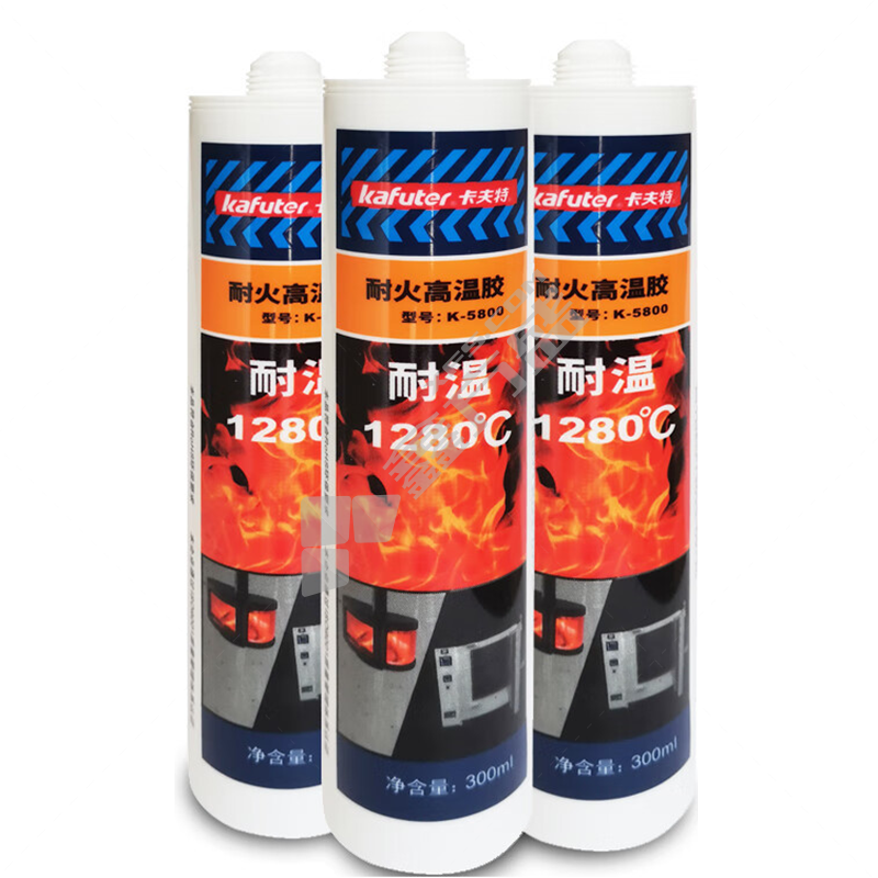 卡夫特 K-5800无硅耐火高温胶 300ml K-5800 白色 