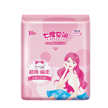 七度空间 优雅日用丝柔卫生巾 245mm 10片