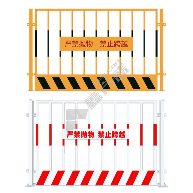 慕源 格栅式 临建基坑临边防护栏 加厚版 1.2m*2m 9kg 黄黑色