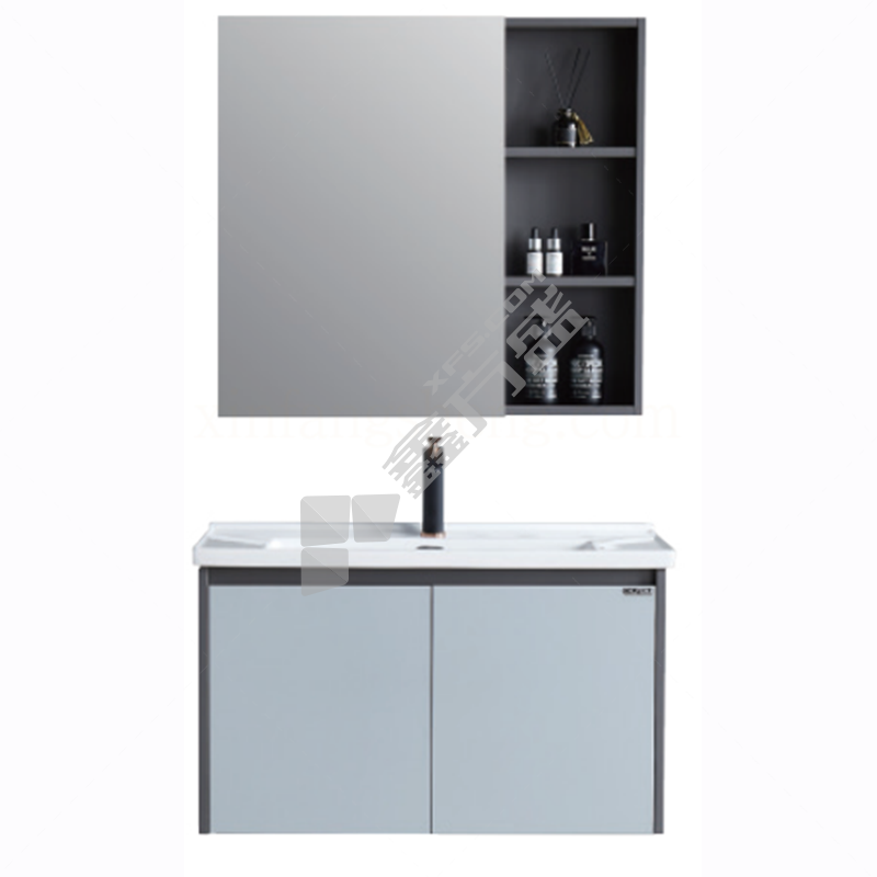 欧泰 OT-106128 宝石灰 浴室柜 悬挂式80cm