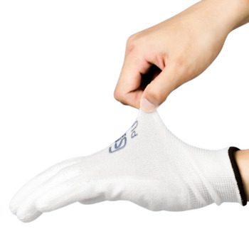 盛港 PU挂胶手套 518 9码 白纱白胶