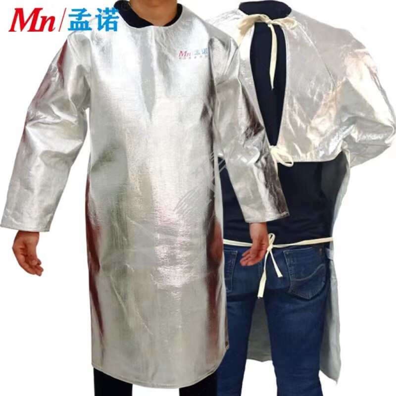 MN/孟诺 Mn-fc1000 1000度铝箔隔热半包反穿衣 均码 银色 Mn-fc1000