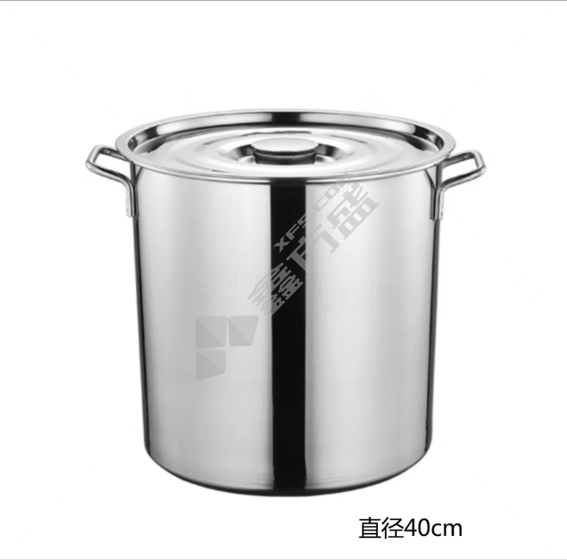 惠拓 不锈钢带盖汤桶 直径40cm*高40cm 50L