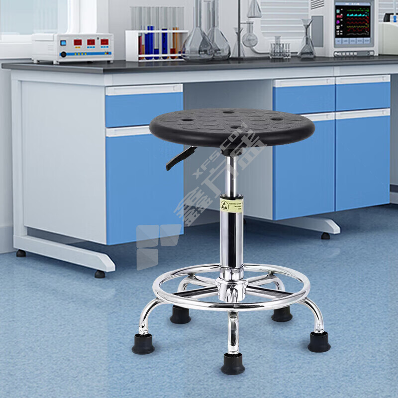 尔迈EM-SYD-03 防静电实验凳黑色升降高度 固定脚 42-57cm