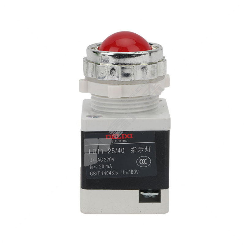 德力西DELIXI LD11-25/40型220V 指示灯 LD11-25/40 红色 220VAC 25mm