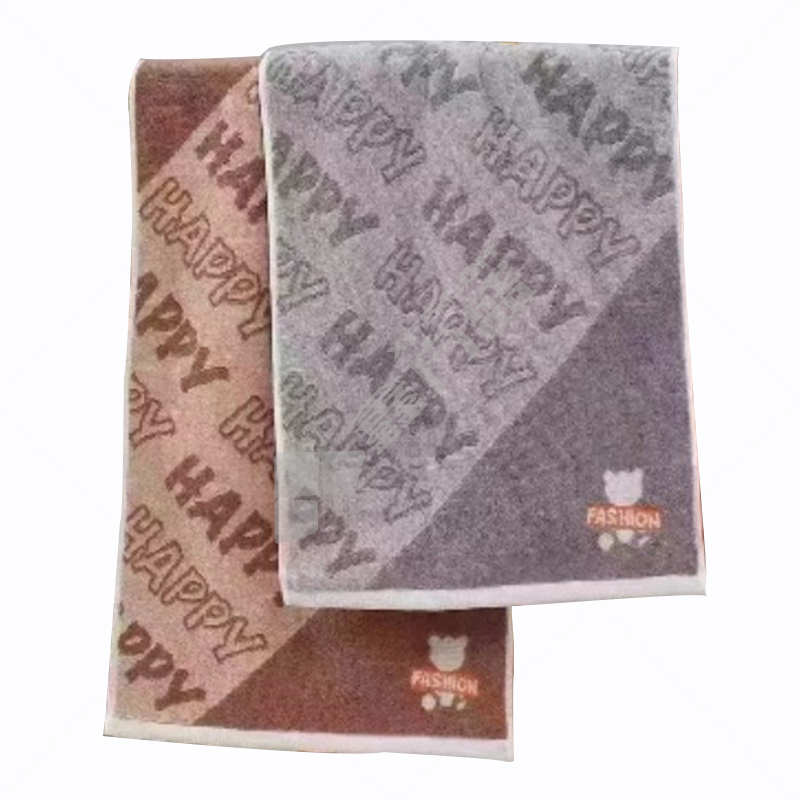 万瑞丰 家用双面熊吸水毛巾 35*75cm 咖色 105g 916