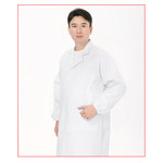 鸣固 松紧长袖薄款白大褂 L
