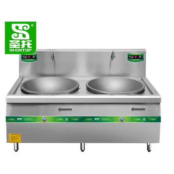 圣托 双头电磁商用大锅灶 20KW 380V 304不锈钢 DCE09